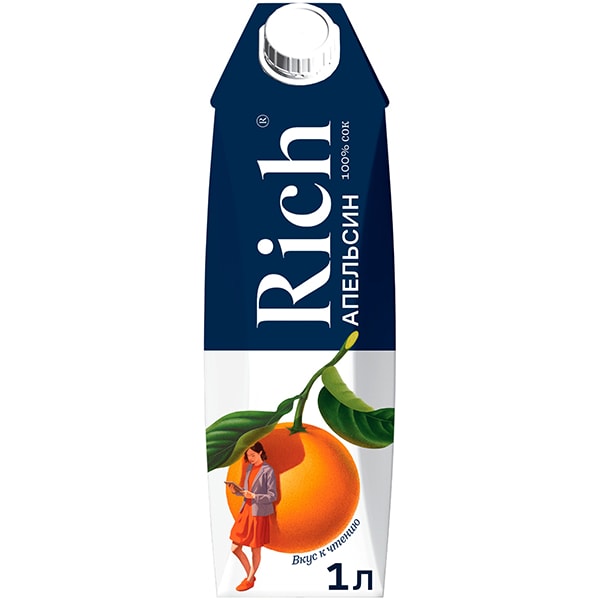Rich сок апельсин 1 л.